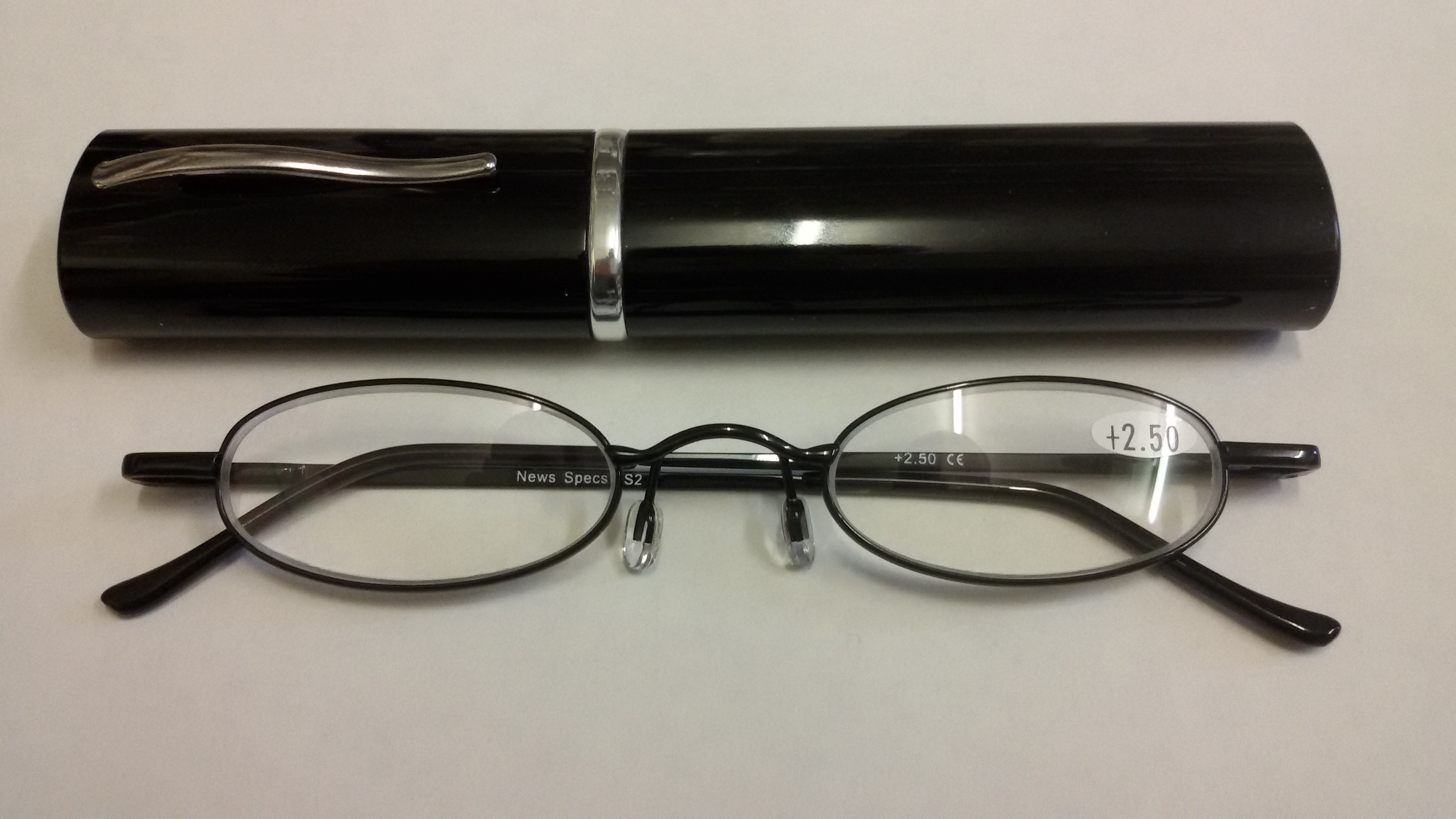 Ultra Slim Compact Unisex Light Weight Reading Glasses Black(+3.50)