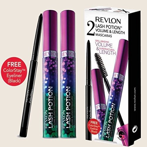 Revlon Lash Potion by Grow Luscious Mascara Duo Set Free Eyeliner Gift Set