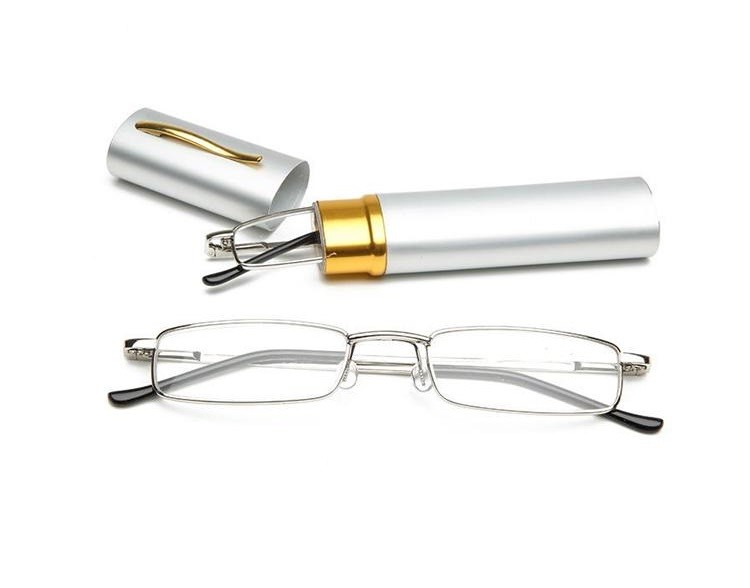 Ultra Slim Compact Unisex Light Weight Reading Glasses Silver(+3.00)